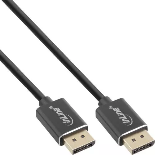 DisplayPort 1.4 Slim Kabel 8K4K schwarz vergoldete Kontakte