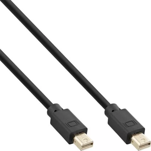 InLine Mini DisplayPort 1.4 Kabel Stecker Stecker schwarz/gold