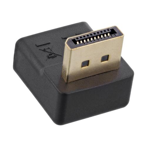 Preview: InLine® DisplayPort Adapter DisplayPort Stecker / Buchse nach unten gewinkelt