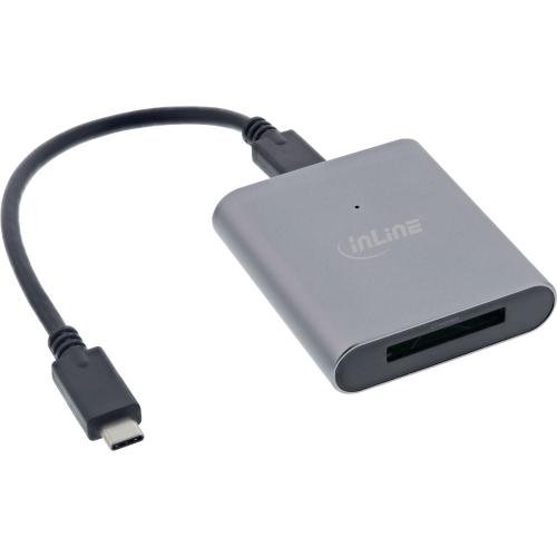 Preview: InLine® Card Reader USB 3.2 Gen.2 USB-C oder USB A für CFexpress Karten