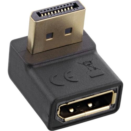 Preview: InLine® DisplayPort Adapter DisplayPort Stecker / Buchse nach oben gewinkelt
