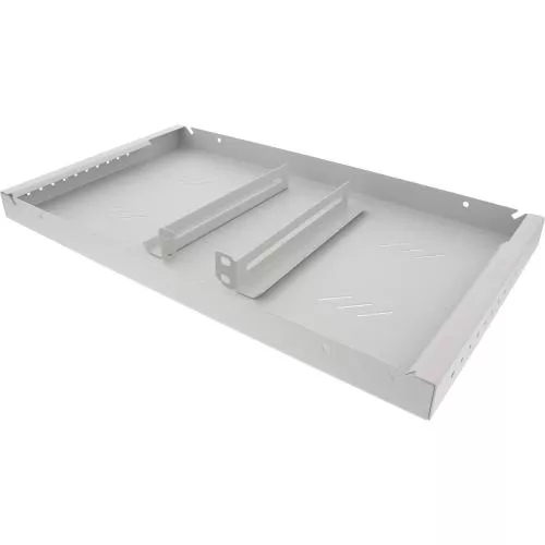 19" Fachboden perforiert 1HE 650mm 80kg Triton RAC-UP-650-A4 lichtgrau