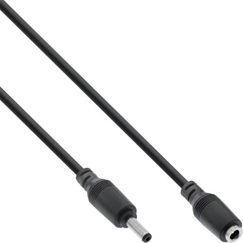 InLine® DC Verlängerungskabel DC Stecker/Buchse 4,0x1,7mm AWG 24 schwarz