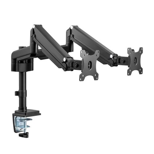 Preview: InLine® Tischhalterung mit Lifter beweglich für zwei Monitore bis 82cm (32") max. 9kg