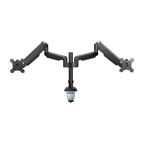 Preview: InLine® Tischhalterung mit Lifter beweglich für zwei Monitore bis 82cm (32") max. 9kg