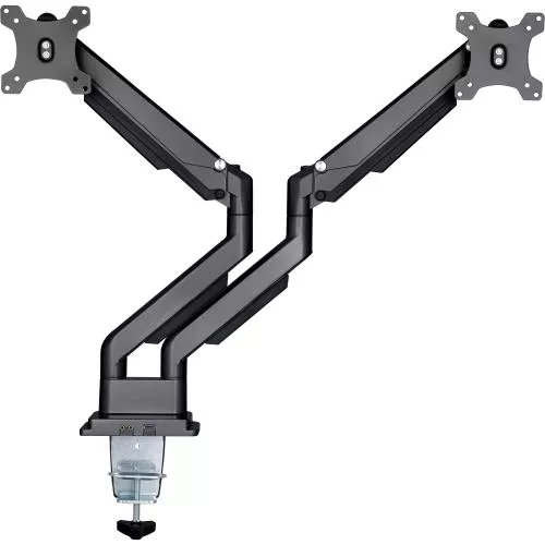 InLine® Tischhalterung mit Lifter und USB/Audio beweglich für zwei Monitore bis 81cm (32") max. 9kg