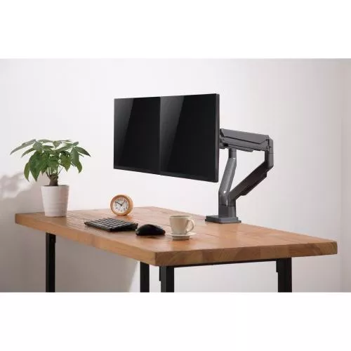 InLine® Tischhalterung mit Lifter und USB/Audio beweglich für zwei Monitore bis 81cm (32") max. 9kg