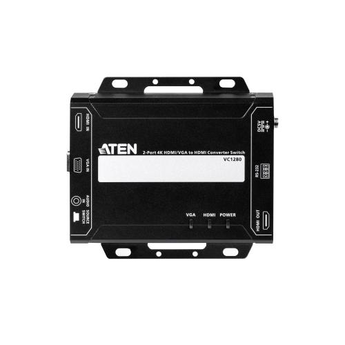 ATEN VC1280 2-Port 4K HDMI/VGA auf HDMI Konverter Switch