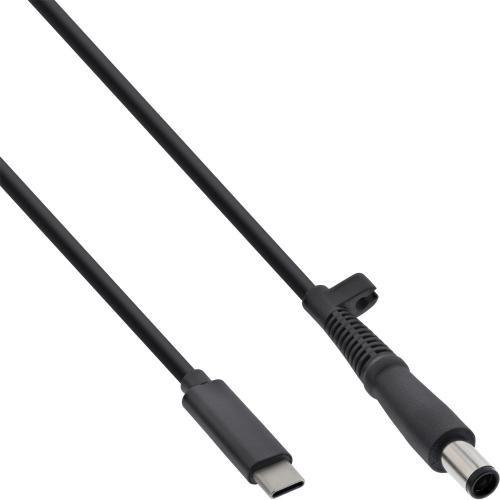 InLine® USB Typ-C zu HP Notebook (rund/groß) Ladekabel 2m