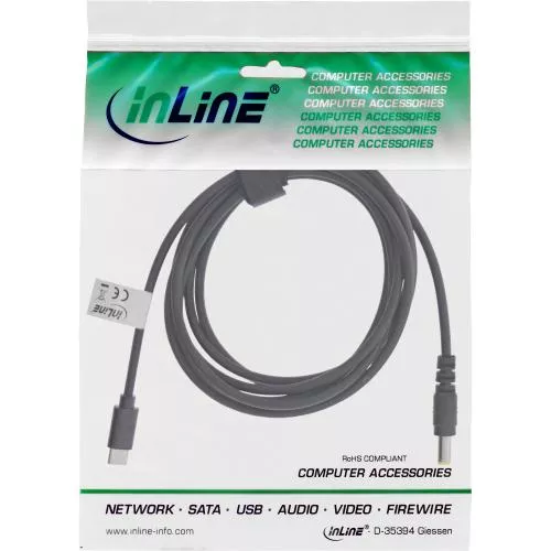 InLine® USB Typ-C zu ASUS/Lenovo Notebook (rund) Ladekabel 2m