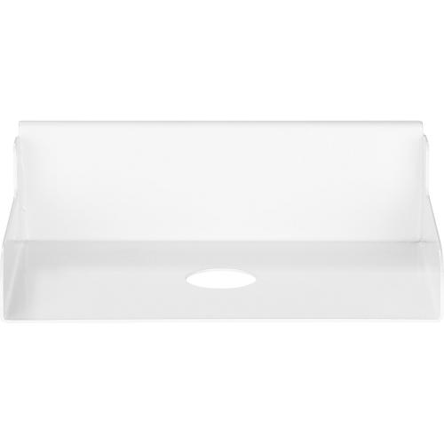 Preview: Slatwall Ablage klein – weiß, aus Stahl