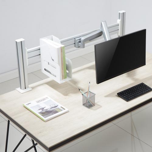 InLine® Slatwall Befestigungssäulen Aluminium für Tischhalterung Panel 2er Set