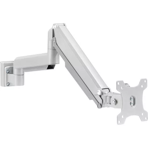 Slatwall Lifter Monitorhalterung – Höhenverstellbare Halterung für 17"-32" Monitore, silbergrau