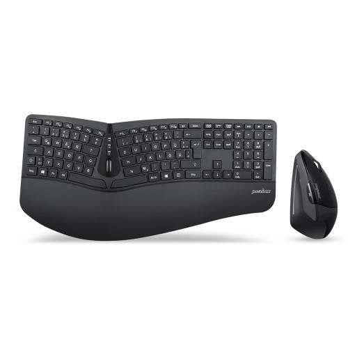 Perixx PERIDUO-605 DE Tastatur- und Maus-Set kabellos ergonomisch schwarz
