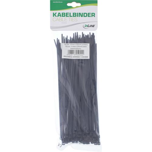 Preview: Kabelbinder – 250 mm × 4,8 mm – schwarz – 100 Stück