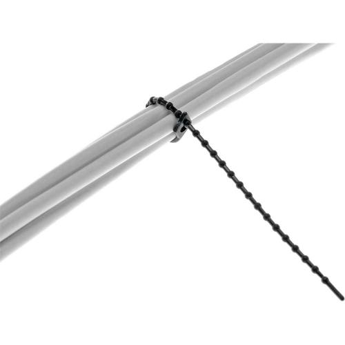 Kugelbinder 150 mm – Wiederverwendbar, Schwarz, 100 Stück