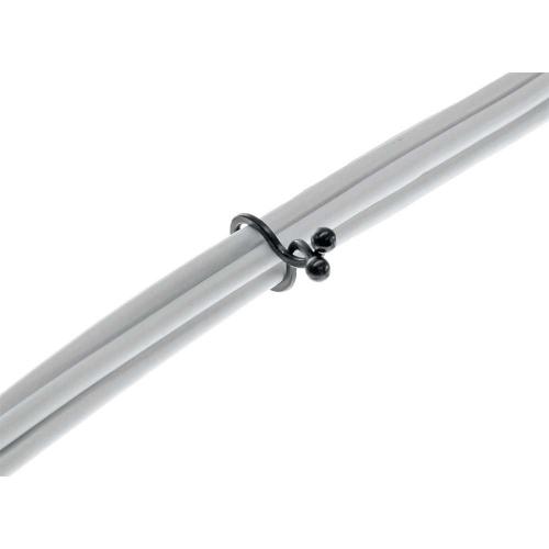 Kabelbinder Twist 3,5–5 mm – Schwarz, wiederverwendbar, 10 Stück