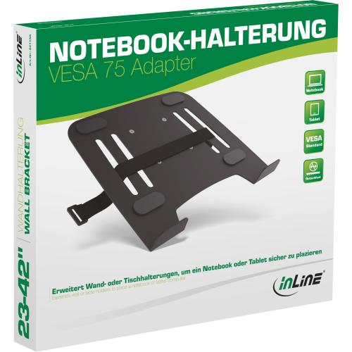 InLine® Notebook Halterung mit VESA 75 Adapter