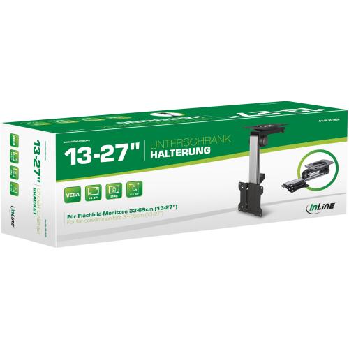 InLine® Unterschrank Halterung für Monitore bis 68cm (27") bis 20kg