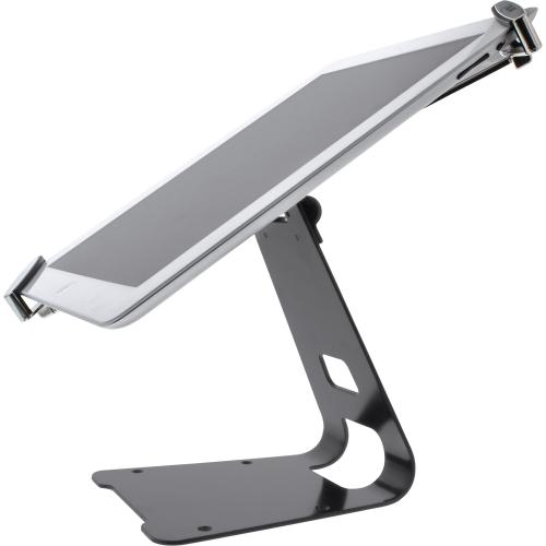 Preview: Tablet Halterung mit Sicherheitsschloss – Universelle Halterung für 10"-13" Tablets, abschließbar, schwarz