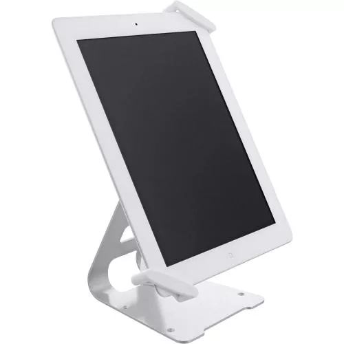 Tablet Halterung mit Sicherheitsschloss – Universelle Halterung für 10"-13" Tablets, abschließbar, weiß