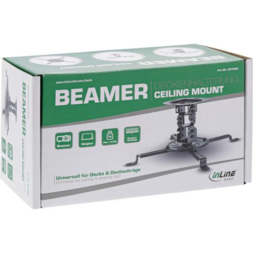 InLine® Basic Beamer Deckenhalterung 15cm max. 13,5kg