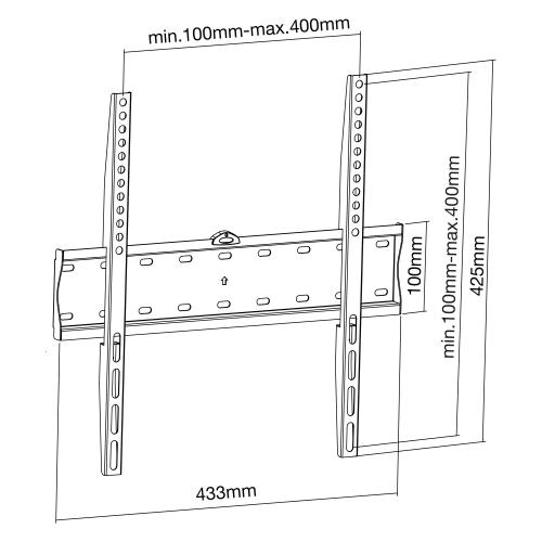 InLine® Basic Wandhalterung für Flach-TV 81-140cm (32-55") max. 40kg