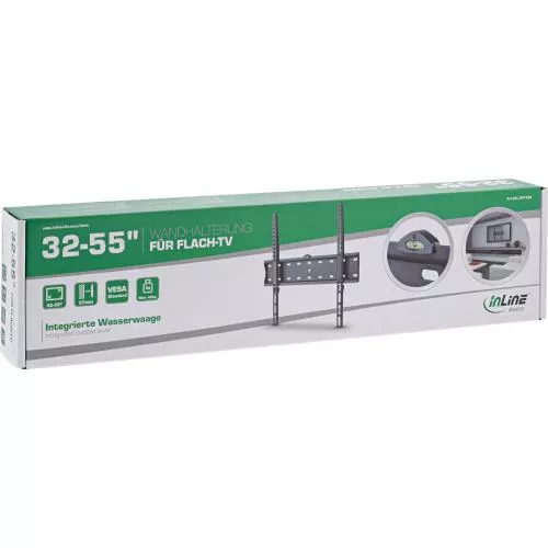 InLine® Basic Wandhalterung für Flach-TV 81-140cm (32-55") max. 40kg