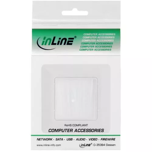InLine® Rahmen mit Bürstendurchlass für TV weiß RAL9010