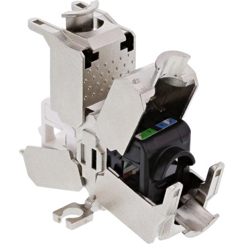 Preview: RJ45-Kabelverbinder Cat.6A, geschirmt, LSA-Technik