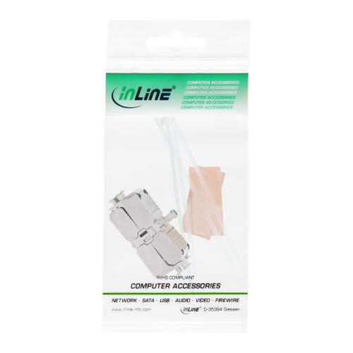 InLine® Kabelverbinder Cat.6A mit LSA-Technik geschirmt