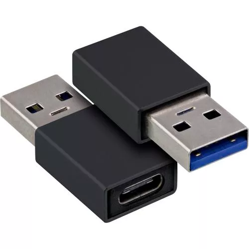 InLine® USB 3.2 Gen 1 OTG HUB USB Typ C zu 7 Port Typ A Aluminiumgehäuse schwarz ohne Netzteil