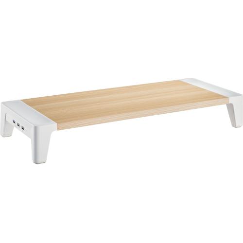 Preview: InLine® Monitor Podest+ mit 2x USB 3.0 und QC3 Ladeports 80mm max. 15kg