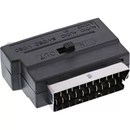 InLine® Scart Adapter Scart (in/out) an 3x Cinch Buchse und 1x S-VHS Buchse