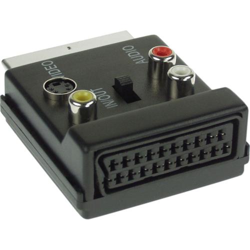 InLine® S-VHS/Scart Adapter Scart Stecker Buchse an 3x Cinch Buchse und 1x S-VHS Buchse