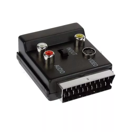 InLine® S-VHS/Scart Adapter Scart Stecker Buchse an 3x Cinch Buchse und 1x S-VHS Buchse