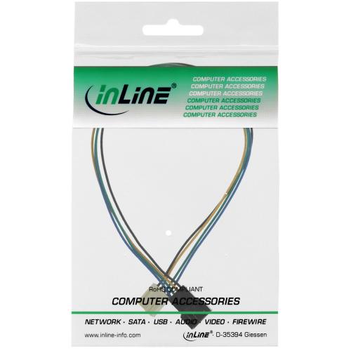 InLine® Lüfterkabel Verlängerung PWM 4pol Molex Stecker Buchse 0,3m