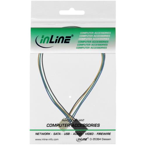 Preview: InLine® Lüfterkabel Verlängerung PWM 4pol Molex Stecker Buchse 0,3m