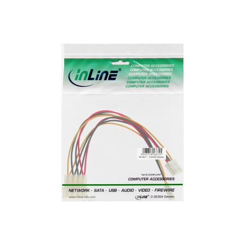Preview: InLine® Strom Y-Kabel intern 1x 13,34cm (5,25") an 2x 8,89cm (3,5")
