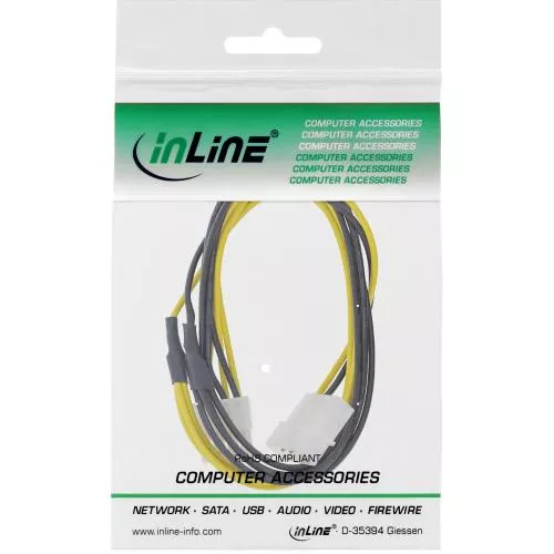 InLine® Stromadapter 4pol zu 8pol Netzteil zu Mainboard 0,45m