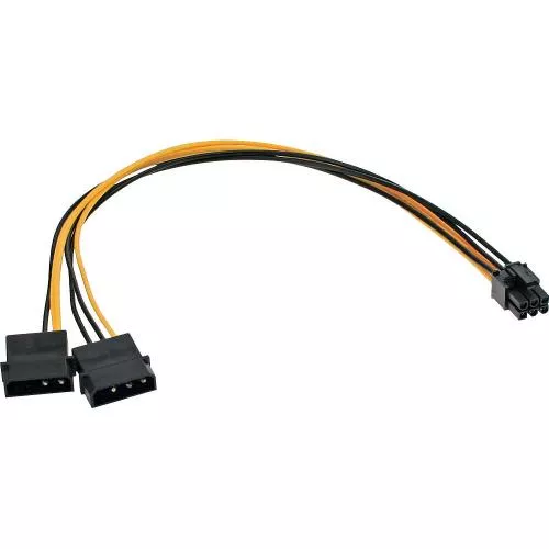 InLine® Stromadapter intern 2x4pol zu 6pol für PCIe (PCI-Express) Grafikkarten