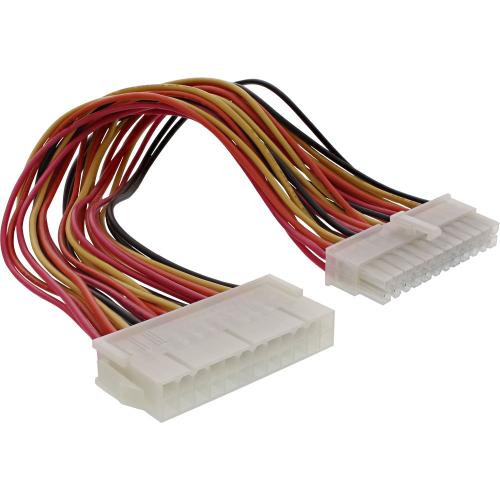 InLine® Strom Verlängerung intern 24pol ATX Stecker Buchse Netzteil zu Mainboard 0,2m