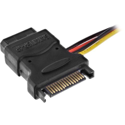 Preview: InLine® SATA Stromadapterkabel SATA Buchse an 3x 13,34cm (5,25") Stecker 0,15m