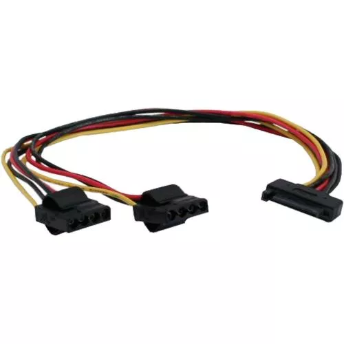 InLine® SATA Strom-Y-Kabel SATA Buchse an 2x 13,34cm (5,25") Stecker 0,3m