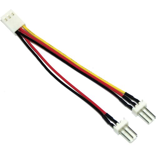 InLine® Lüfter Adapterkabel 3pol Molex Buchse an 2x 3pol Molex Stecker