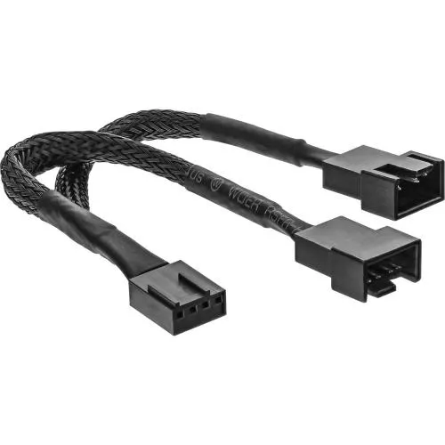 InLine Y-Kabel für Lüfter PWM 4pol Molex 1 Stecker 2 Buchse 0,15m