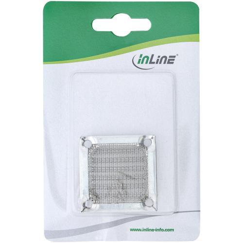 Preview: InLine® Lüftergitter Aluminium Filter 40x40mm