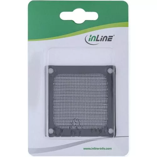InLine® Lüftergitter Aluminium Filter 60x60mm schwarz