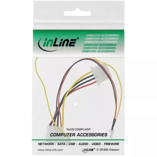 InLine® Lüfter Adapterkabel 12V zu 7V mit Tachosignal