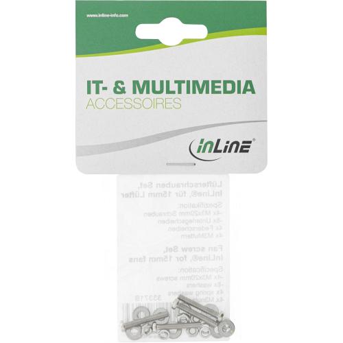 Preview: InLine® Lüfterschrauben Set für 15mm Lüfter
